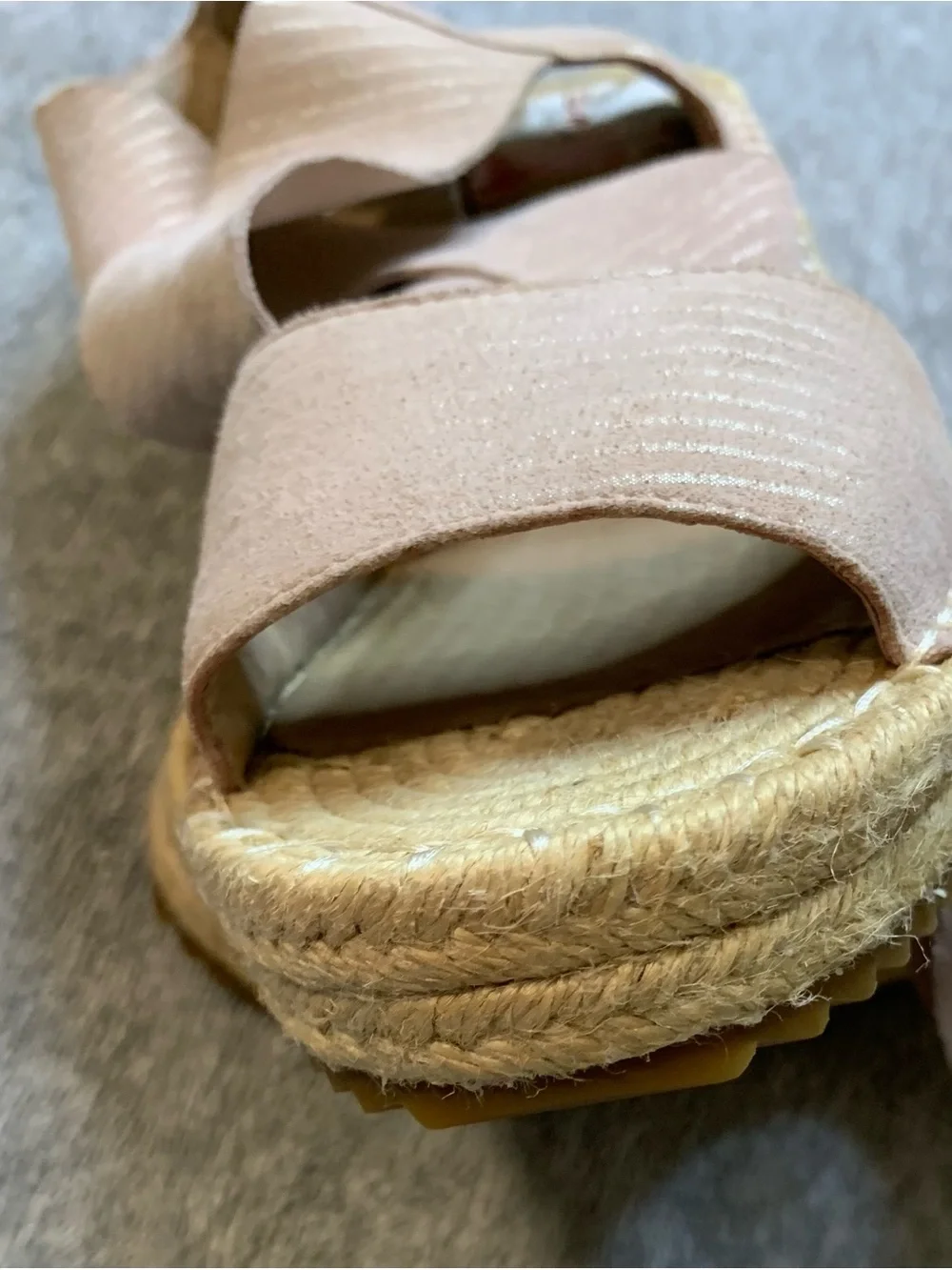 Eileen Fisher Willow 3 Espadrille Tumbled Leather Wedge Sandals